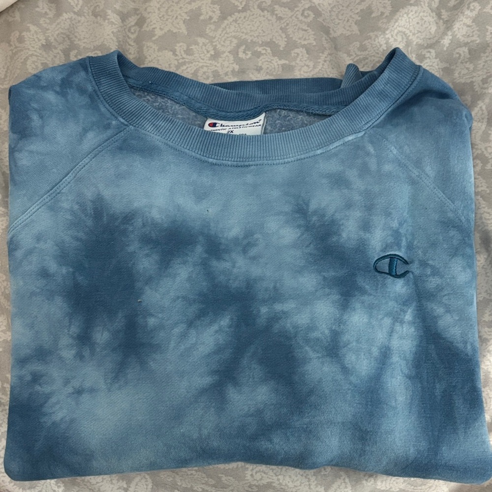 Champion Women’s Blue Tie-Dye Sweater